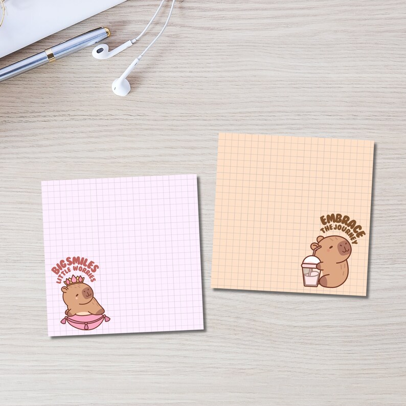 Capybara Print, Cute Capybara, Capybara Printable Notepad, Student Kids ...