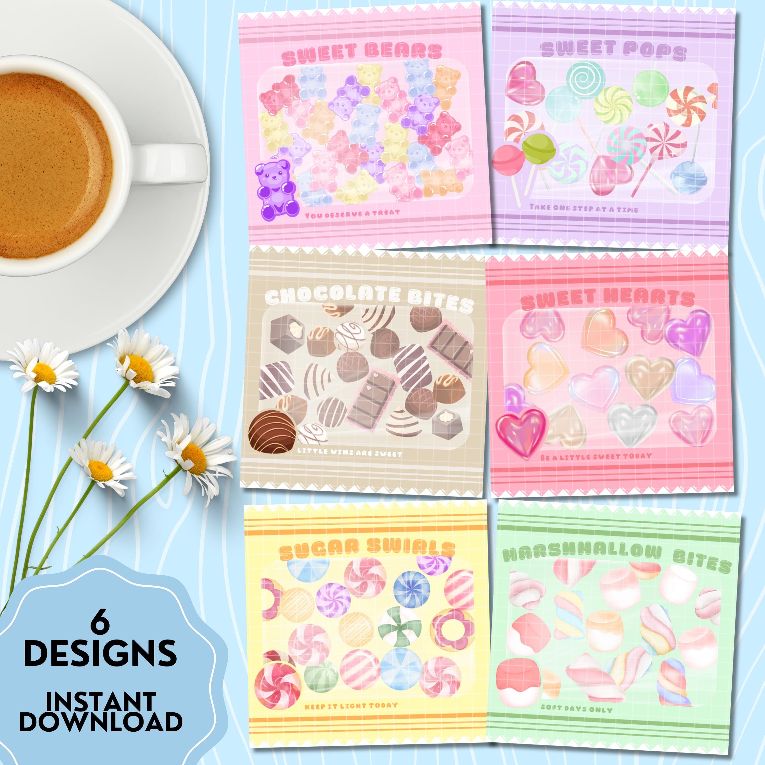 Sweet Candy Pack Notepad Printable, Colorful Candy Notepad, Cute ...