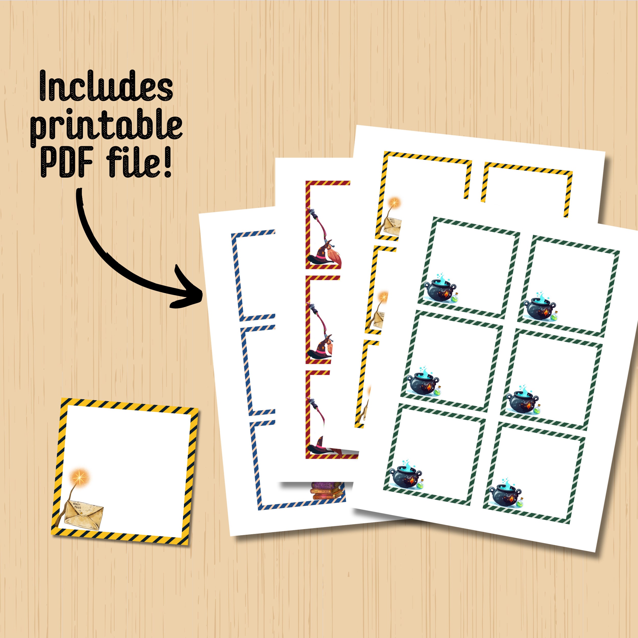 Wizard Note Pad Wizard Print, Printable Notepad, Cute Stationery, Magic Design, Magic ...