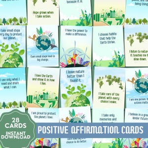 World Environment Day, Environment Affirmation Card, Positive Affirmation Cards, Positive Printable, Positive Quote, Eco Friendly, Earth Day