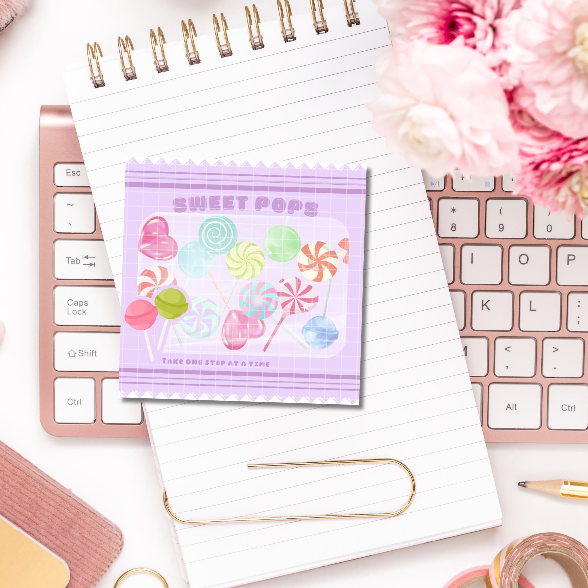 Sweet Candy Pack Notepad Printable, Colorful Candy Notepad, Cute ...