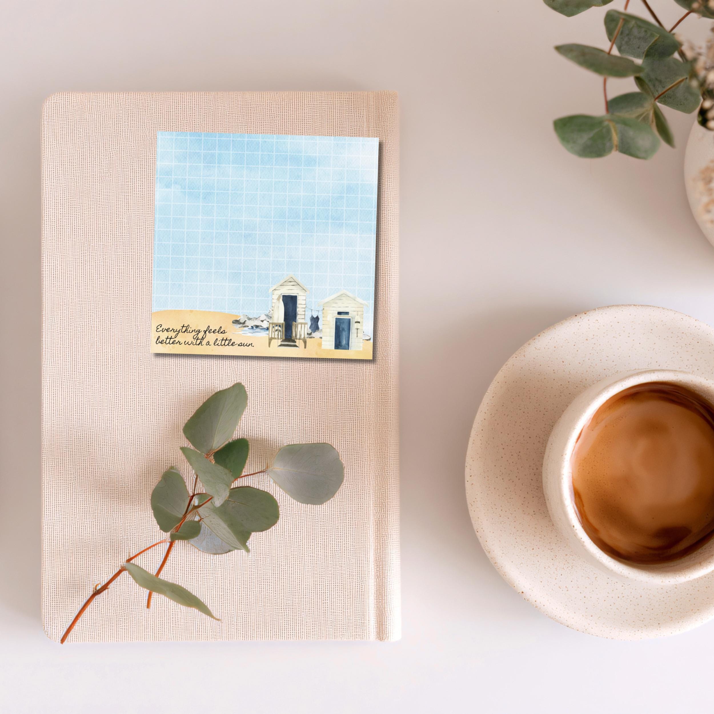 Summer Watercolor Notepad, Beach Vibe Notepad, Printable Notepad, Cute ...