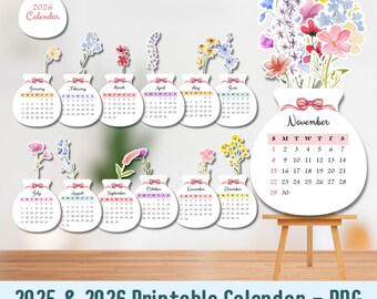 Calendario Da Scrivania 2026 Fiori - Planner Mensile Gruppo Erik 17x20 Cm