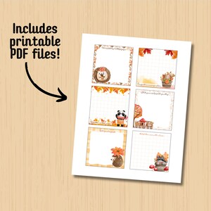 Fall Notepad, Printable Notepad, Positibe Printable, Autumn Print, Fall ...