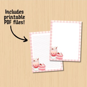 Strawberry Printable, Memo Pad Cute, Strawberry Printable Notepad, Cute ...