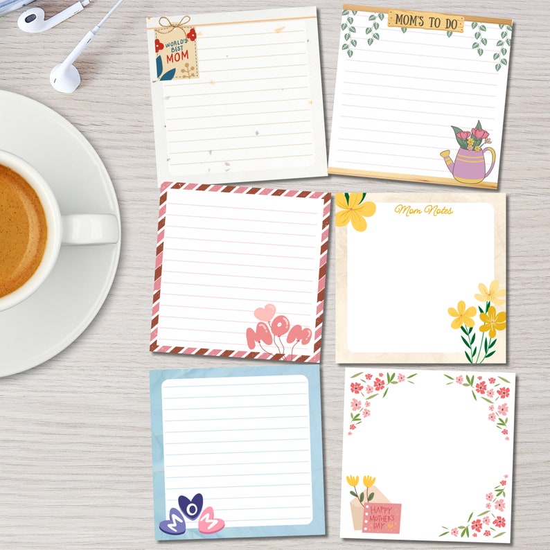 Mom Gift, Printable Notepad, Mother Printable Notepad, Printable ...