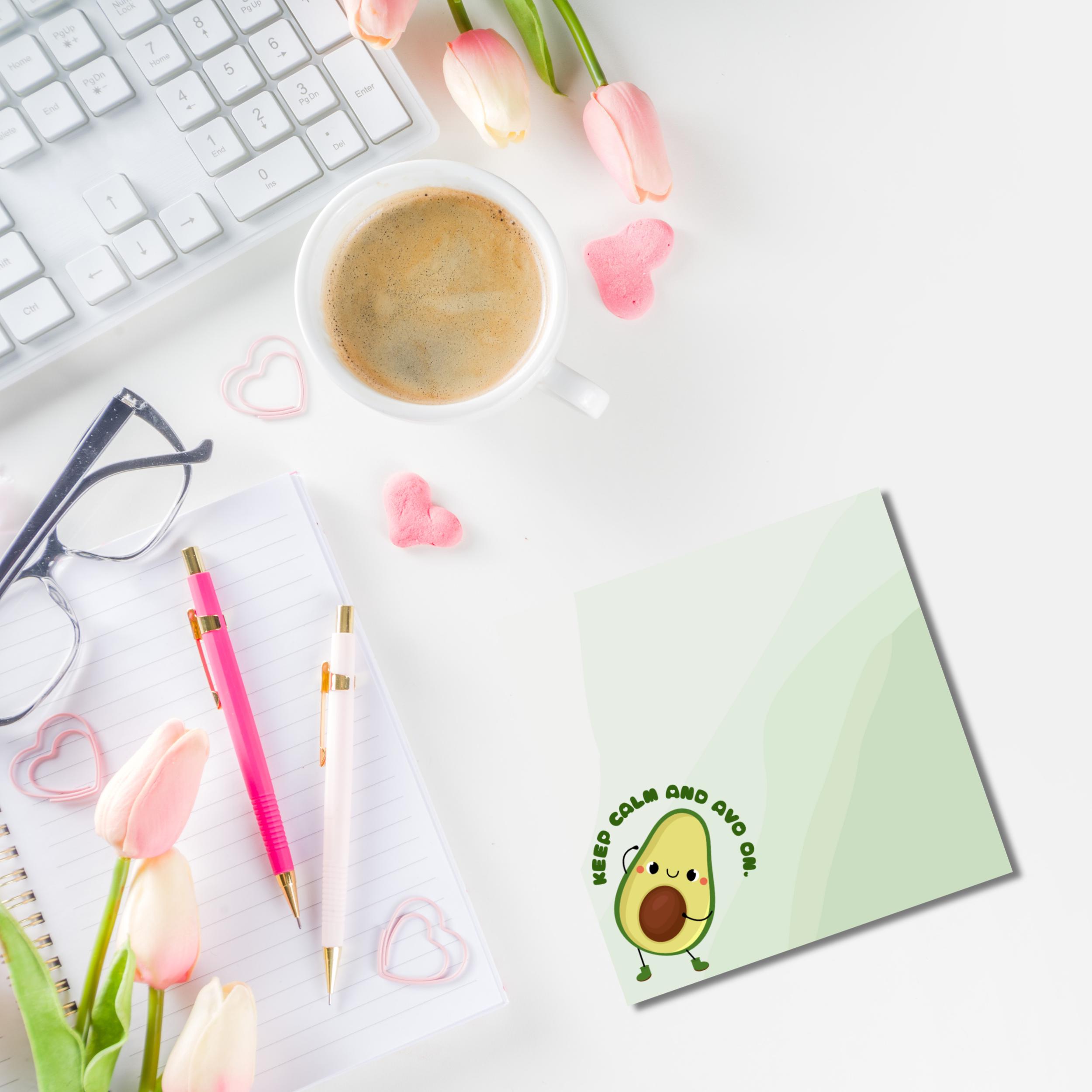Avocado Notepad, Avocado Printable, Cute Avocado, Printable Notepad ...