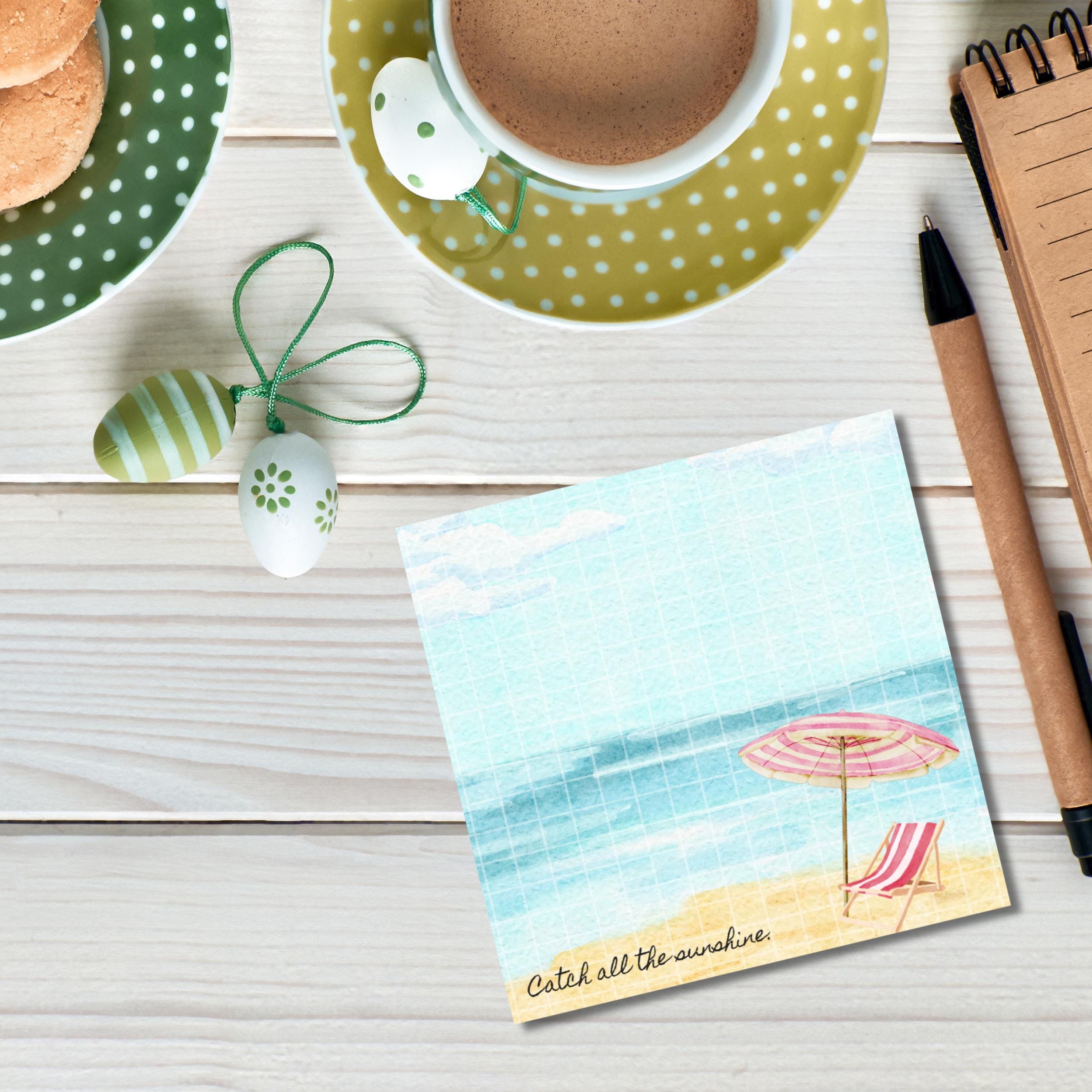 Summer Watercolor Notepad, Beach Vibe Notepad, Printable Notepad, Cute ...