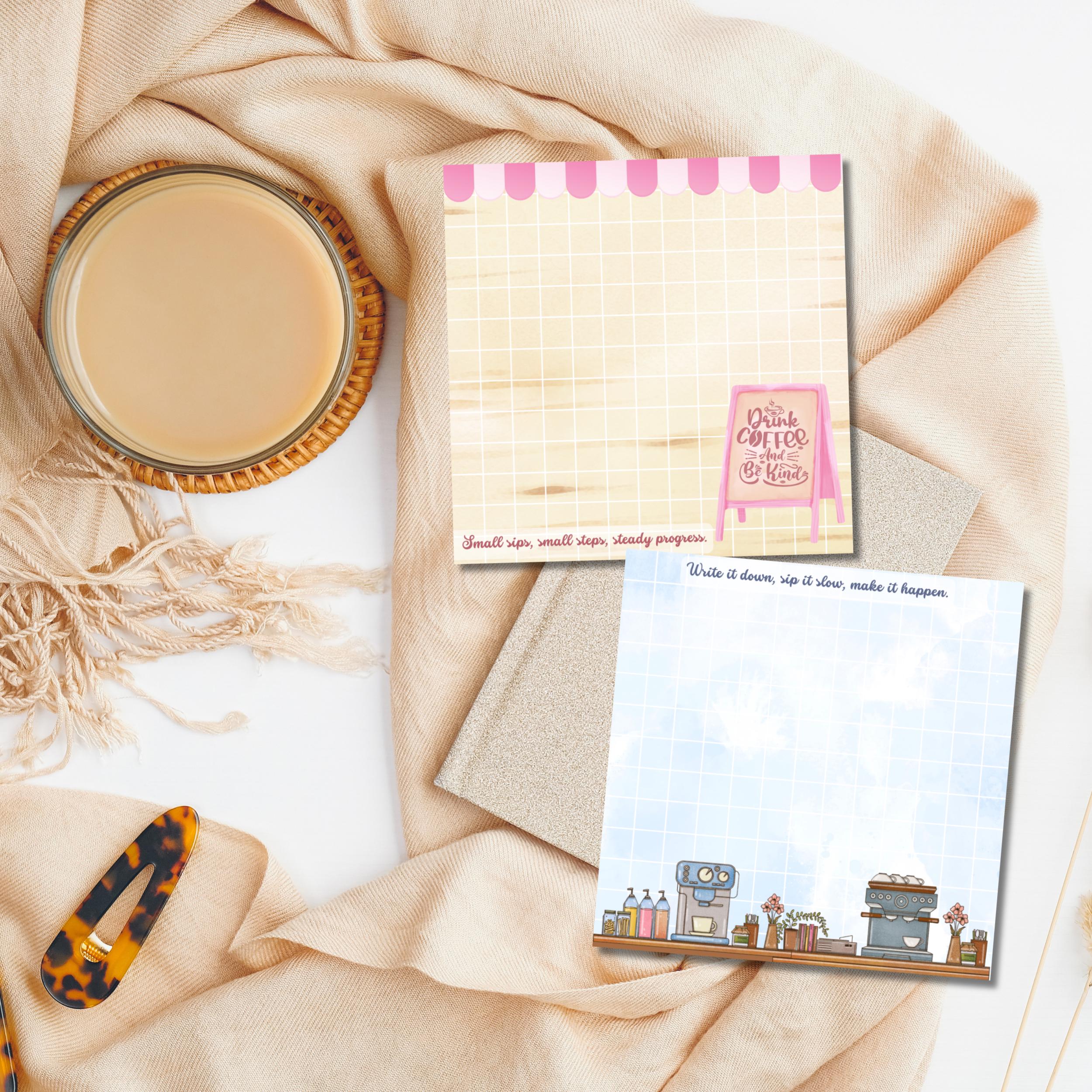 Coffee Shop Notepad, Printable Notepad, Coffee Lover Gift, Printable ...
