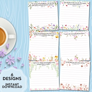 Bijbelverzen Kladblok, christelijk notitieblok, afdrukbaar notitieblok, kawaii memo, schattig briefpapier, christelijke bevestiging, christelijk afdrukbaar