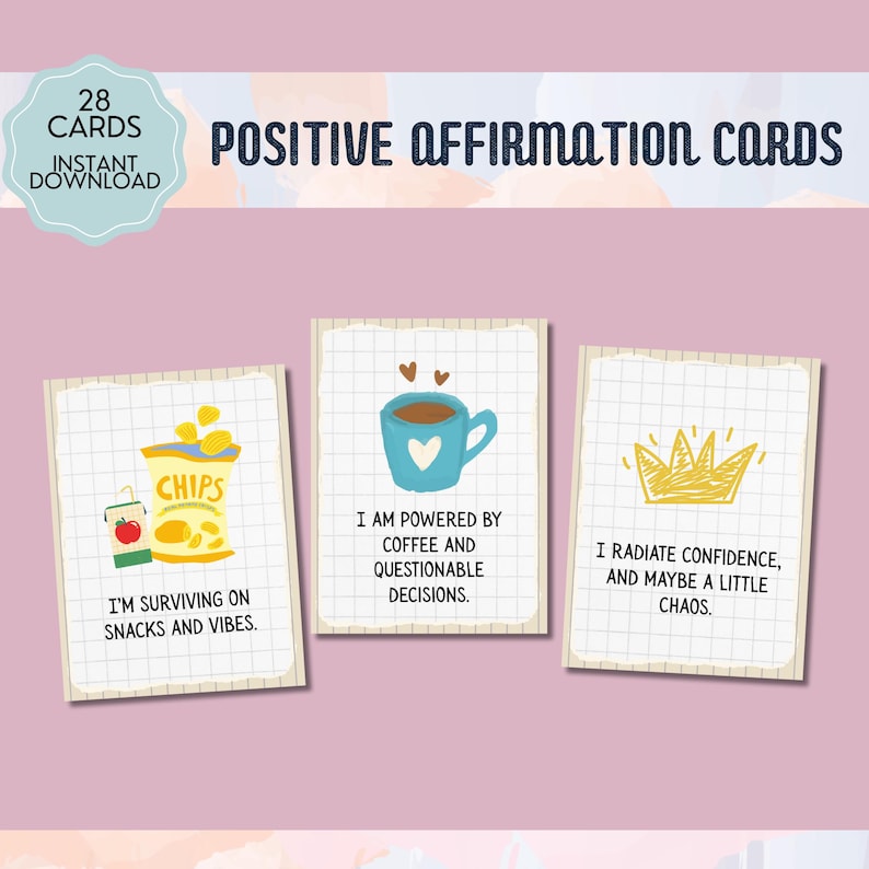 Positive Fun Funny Affirmations, Positive Affirmation Cards, Positive Printable ...