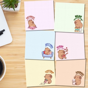 Capybara Print, Cute Capybara, Capybara Printable Notepad, Student Kids ...