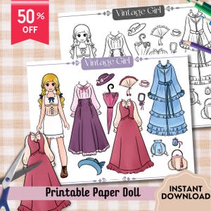 Paper Dolls Printable, Coloring Pages, Cute Paper Doll, Coloring Pages, Paper Doll Clothes, Adult Coloring, Kids Worksheets, Paper Dolls