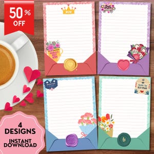 Liebesbrief, Muttertag Notizblock, Beste Mutter Druck, Positive druckbare Notizblock, Kawaii Memo, druckbare Memo Blätter, süßes Briefpapier, Mama Geschenk