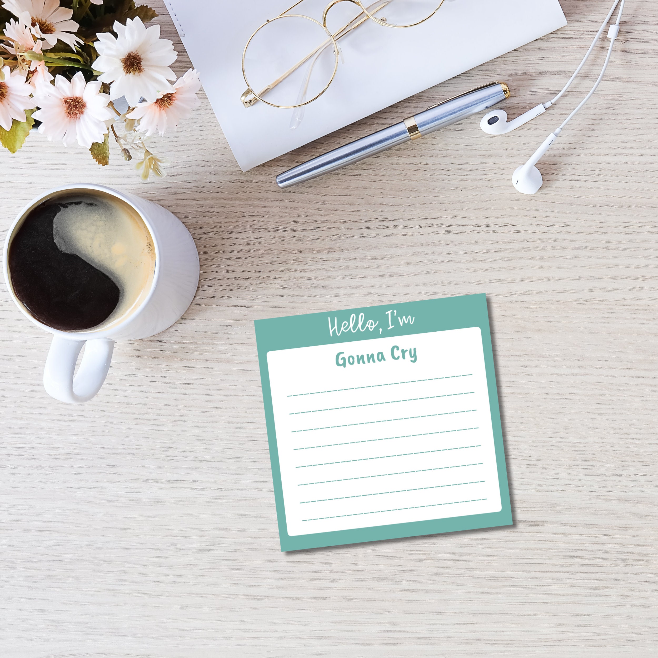 Funny Printable Notepad, Kawaii Memo Sheets ,cute Stationery ,nametag ...