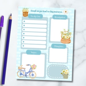 Vintage Printable, Positive Printable Notepad, Kawaii Memo Pad, Cute ...