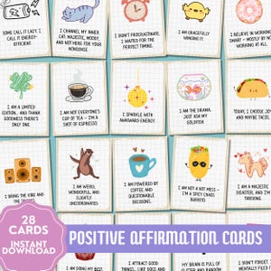 Funny Affirmations, Positive Affirmation Cards, Positive Printable, Positive Quotes, Funny Affirmation Cards, Funny Motivation