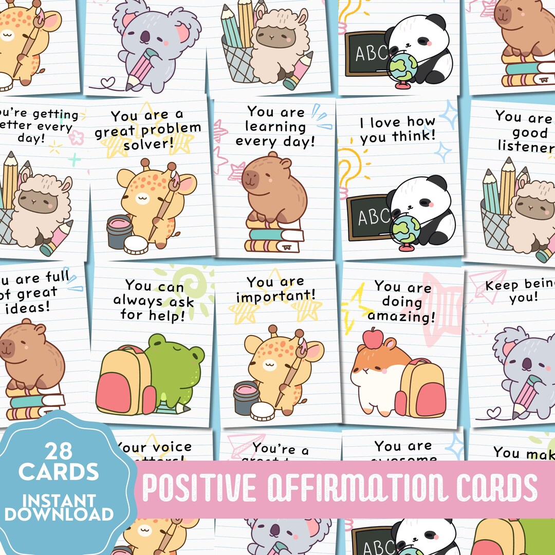 Student Affirmation, Student Card, Positive Affirmation Cards, Mental ...