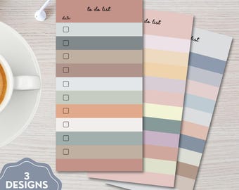 Morandi Color Palette To do List, Printable Notepad , Kawaii Memo, To do List, Cute Stationery, List Notepad, Colorful Notepad