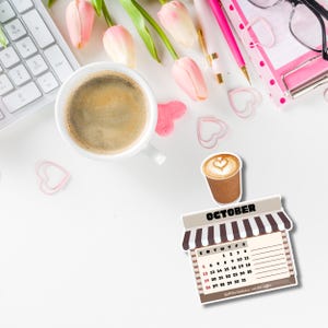 Coffee Calendar, Printable Calendar, Cute Calendar, Calendar 2025 ...