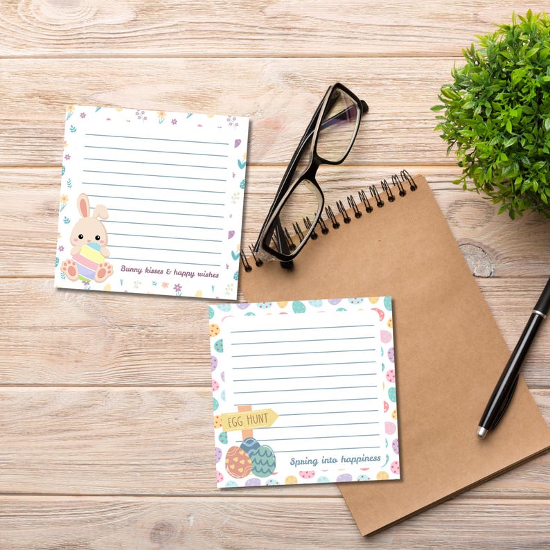Easter Notepad Easter Notepad, Printable Notepad, Printable Stationery, Easter ...
