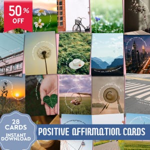 Affirmation photo, Cartes avec affirmation positive, Cartes Nature, Santé mentale, Affirmation imprimable, Photo imprimable, Citations positives