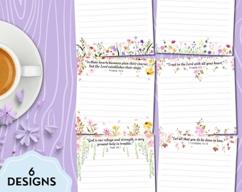 Bloc de notas cristiano, Bloc de notas imprimible, Bloc de notas kawaii, Bloc de notas con versículos bíblicos, Papelería bonita, Afirmaciones cristianas, Imprimible cristiano