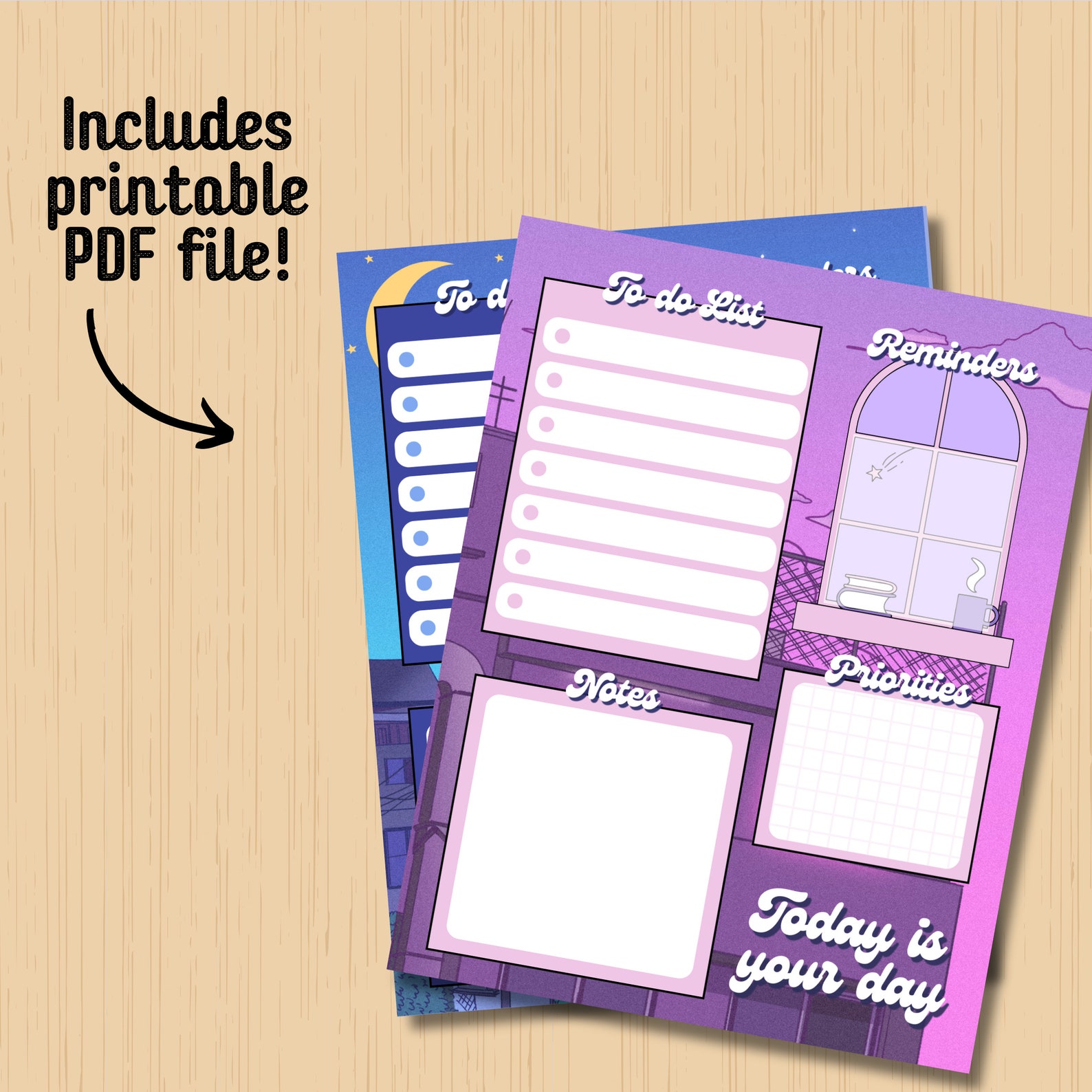 Printable Notepad, Kawaii Memo Pad, Lofi Daily to Do List, Printable ...