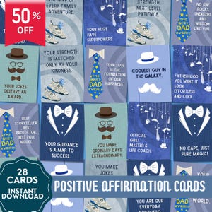 Affirmation zum Vatertag, positive Affirmationskarten, Affirmationskarten zum Ausdrucken, Papa Geschenk, Vatertagsgeschenk, Papa Affirmationen, Vaterkarten