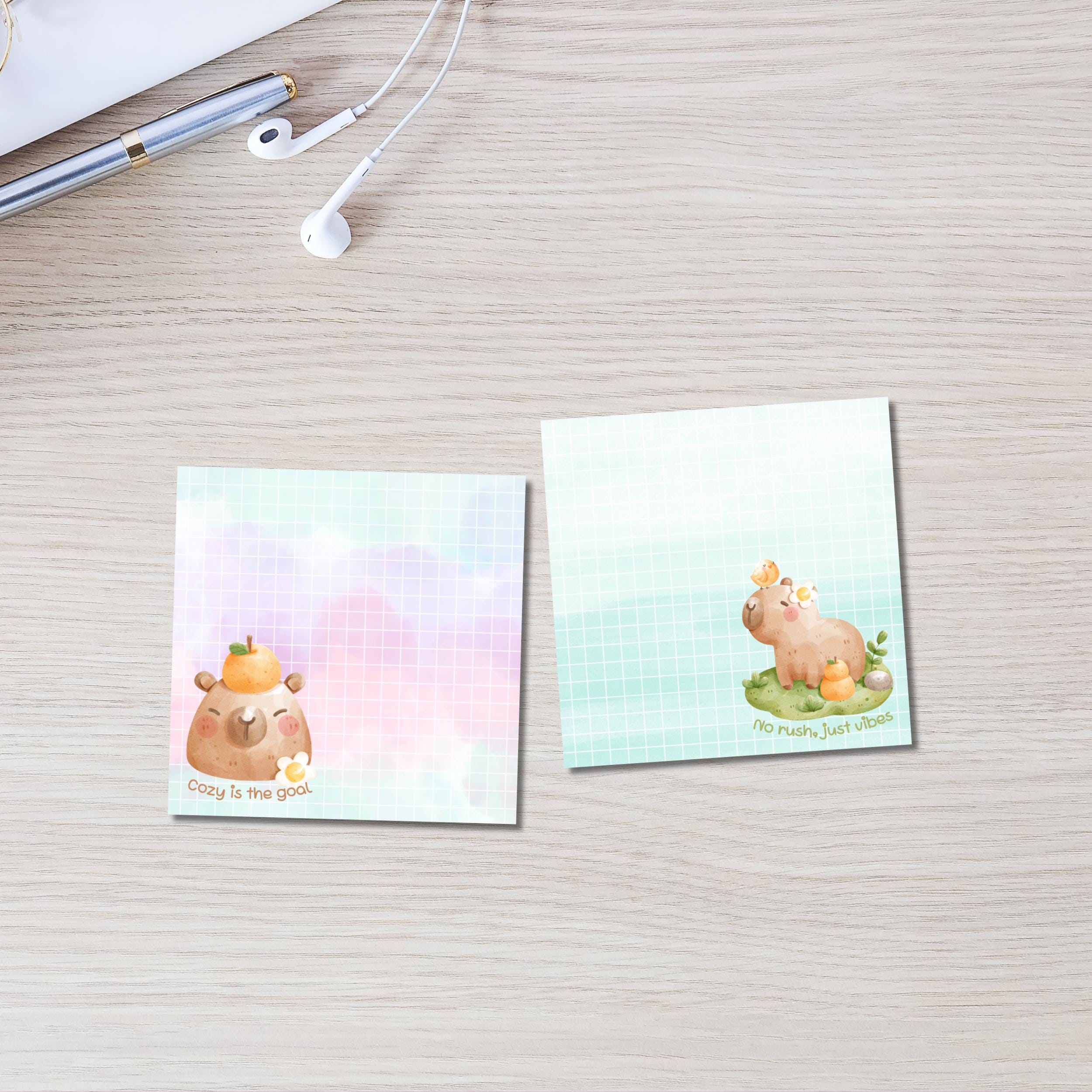 Watercolor Capybara Notepad, Cute Capybara, Printable Notepad, Student ...