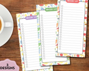 Grocery List, Printable Notepad , Kawaii Memo, Cute Stationery, Shopping List, Grocery List Template, Grocery List Notepad Printable