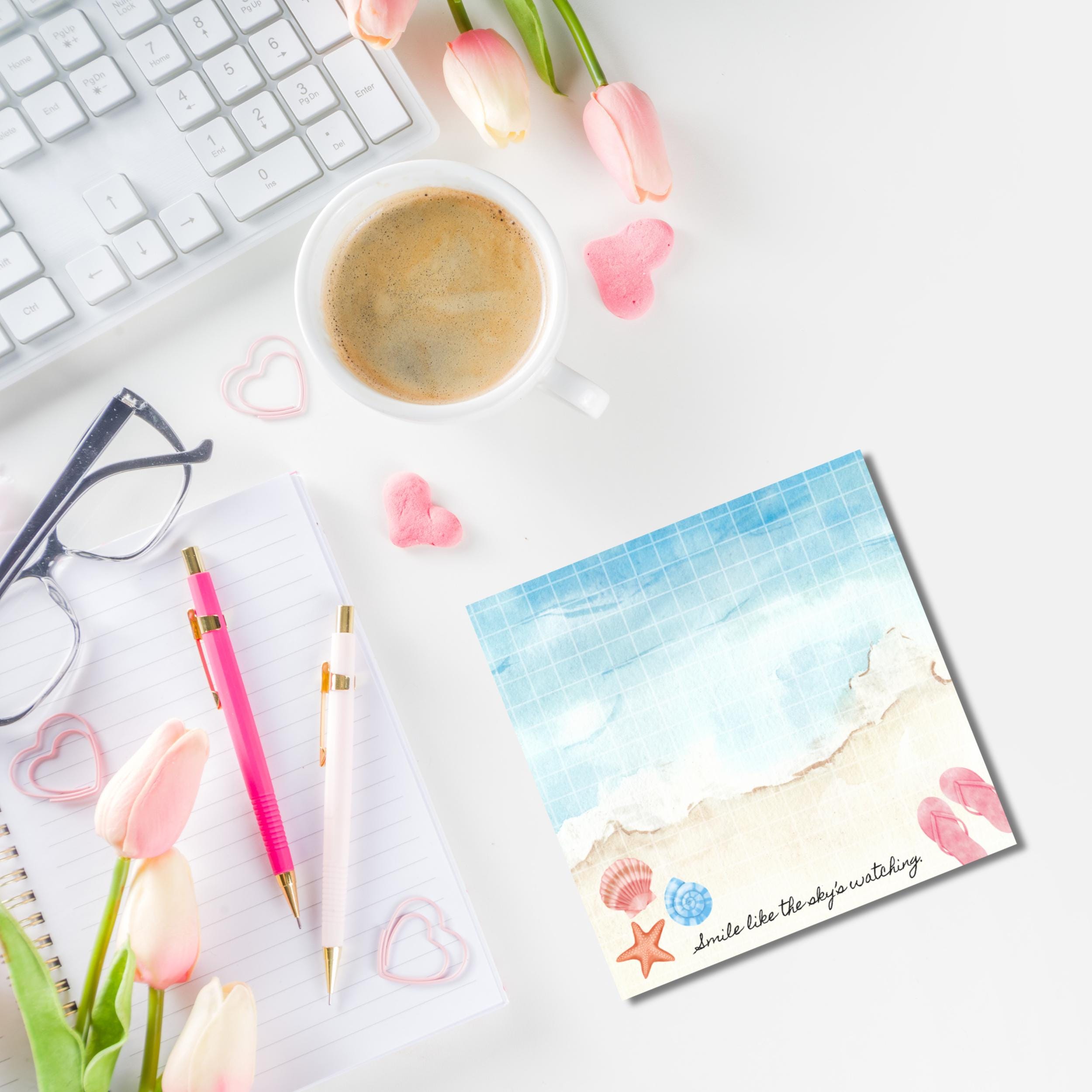 Summer Watercolor Notepad, Beach Vibe Notepad, Printable Notepad, Cute ...