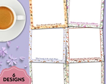 Printable Notepad, Cottagecore Notepad, Cottage core Design, Vintage Print, Cute Stationery, Kawaii Memo, Vintage Print, Spring Notepad
