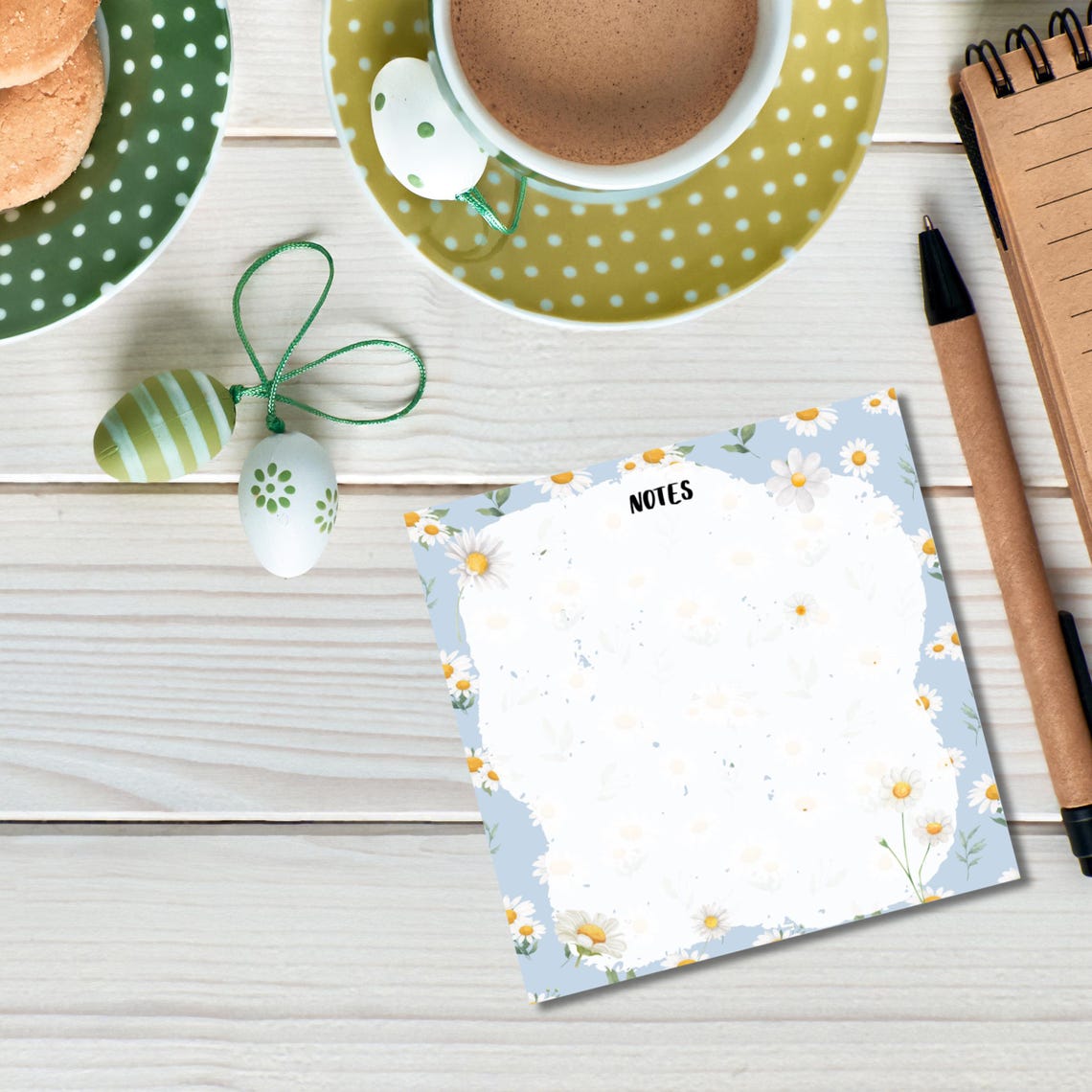 Flower Notepad, Printable Notepad, Floral Print, Cute Stationery ...