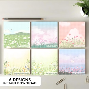 Imprimible cristiano, Afirmaciones cristianas, Citas cristianas, Bloc de notas imprimible, Impresión de naturaleza, Papelería bonita, Bloc de notas cristiano, Flores