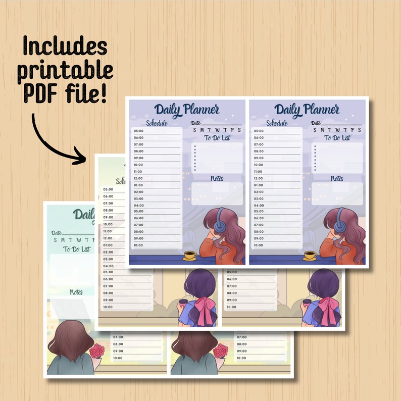 Daily Planner Printable, Kawaii Memo Pad, That Girl Digital Planner ...