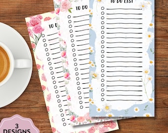 Floral To Do List, Printable Notepad , Kawaii Memo, To do List, Cute Stationery, Floral Print, Watercolor Flowers, Flowers Notepad