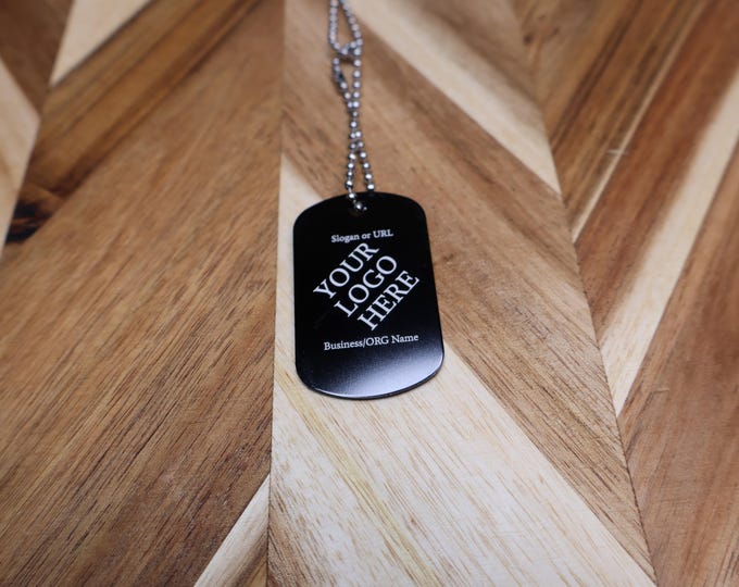 Dog Tag - 1 Custom Engraved Text & Logo
