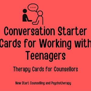 Therapy Cards for Working with Teenagers in Counselling and Therapy settings. Great Conversation Starters and a Must for any Counsellor.