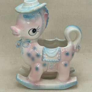 Inarco Western Baby Rocking Horse Planter/Vase