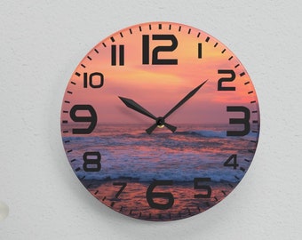 Sunset Acrylic Wall Clock - Home Design Acrylic Clock - Home Design Clock