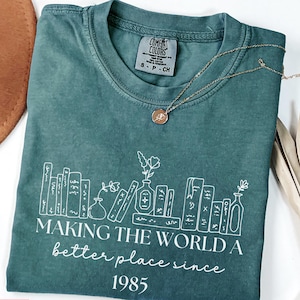 Floral Birthday Shirt, Birthday Gift for Book Lovers, Bookish 40th Birthday Shirt,Born in 1985 tee,Women Birthday Gift, happy 40th Birthday