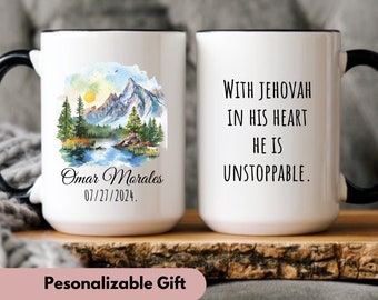 JW baptism gift, Jehovah witness baptism gift, JW baptism anniversary gift, for man, JW 2024 gifts, pioneer service school, personalized mug