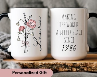 Custom 40th Birthday Gift happy 40th birthday mug 1986 mug 40th birthday mug Turning 40 Year Old mug Mom Birthday Gift Best Friends gift