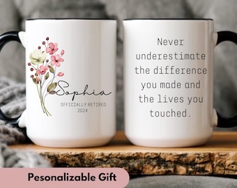 Custom retirement gift, Funny retirement gift, Personalized retirement mug, custom Difference Maker, Appreciation Gift, Leaving Gift