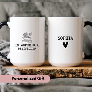 Writing a Bestseller mug, Published Author gift, Novelist gift, Book writer lover mug, Personalized Author mug, New Author gift