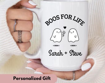 Custom Boos for life, You are my boo, Best Friends gift, gift for couple, Fall mugs, Halloween gift, For her, For Him, Cute Ghost