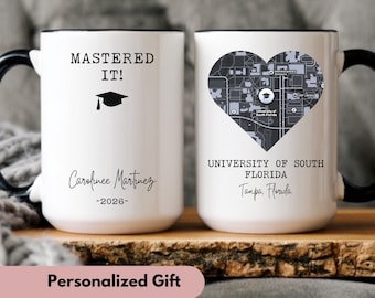 Custom Masters Degree Mug Mastered It 2026 Mug Masters Degree Graduation Gift  Graduation Mug for Masters Senior Graduation Gift