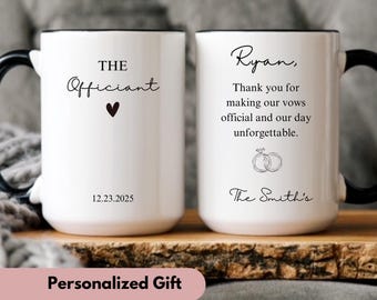 Custom Wedding Officiant gift Officiant Proposal Cup Wedding Day Appreciation Thank You Officiant Gift Thank you for marrying us