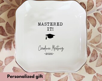Custom Masters Degree Ring Dish Mastered It 2026  Jewelry Dish Masters Degree Gift Custom Jewelry Dish Daughter Trinket Ring Tray